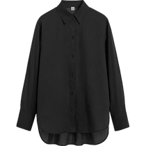 TOTEME Womens Lightweight Loose Off-Shoulder Shirt Top