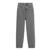 TOTEME Womens Medium Gray Crisp Cotton Classic Straight Jeans