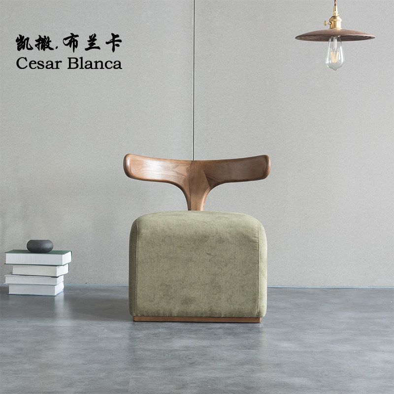 Caesar Blanca Sofa Chair Leisure Chair Nordic Modern Design Single Chair Balcony Living Room Light Luxury Fabric Home