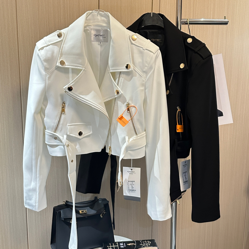 2026 Autumn New Korean Style Versatile Women's Short Slim Fit Slimming Hot Girl Style Biker Jacket Trendy Coat 2026 Autumn New Korean Style Versatile Women's Short Slim Fit Slimming Hot Girl Style Biker Jacket Trendy Coat