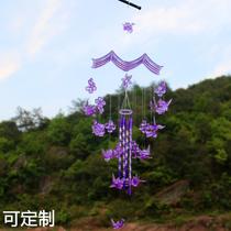 Creative imitation crystal love wind chime metal childrens hanging decoration door decoration bedroom balcony decoration male and female students day gift