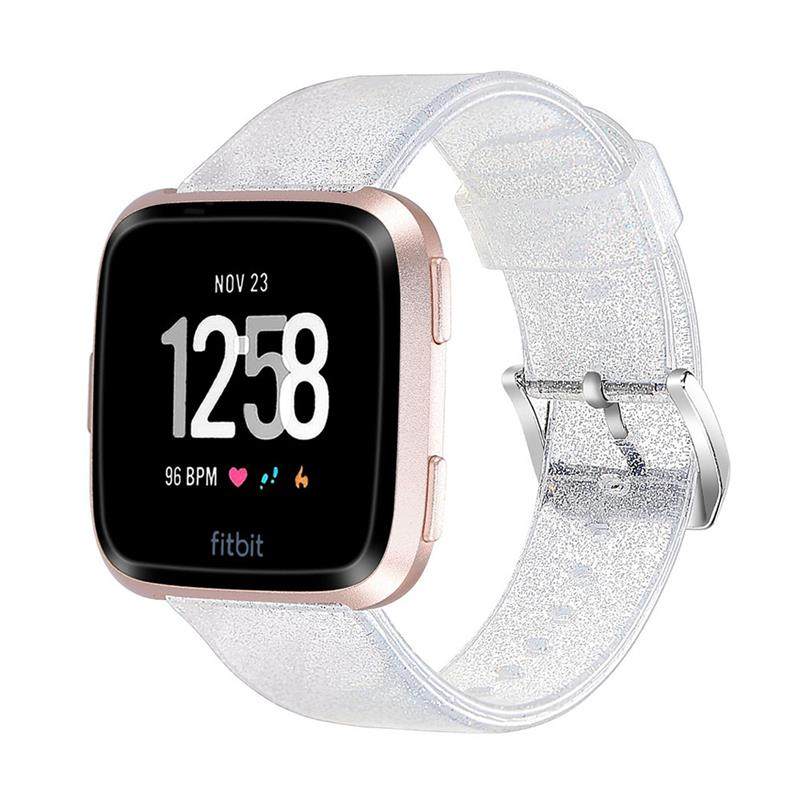 Аксессуары 适用fitbit versa 2/versa/versa lite se闪粉矽胶表带时尚护腕 German/only banquet