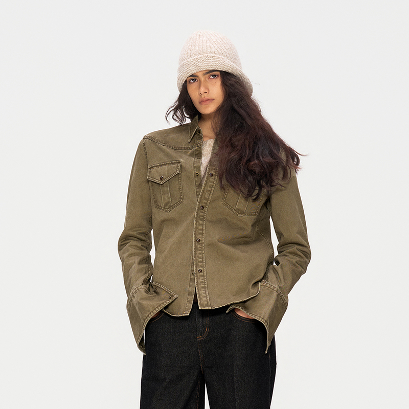 Cotton High-Weight Twill Fax Copy Express* Western Shirt