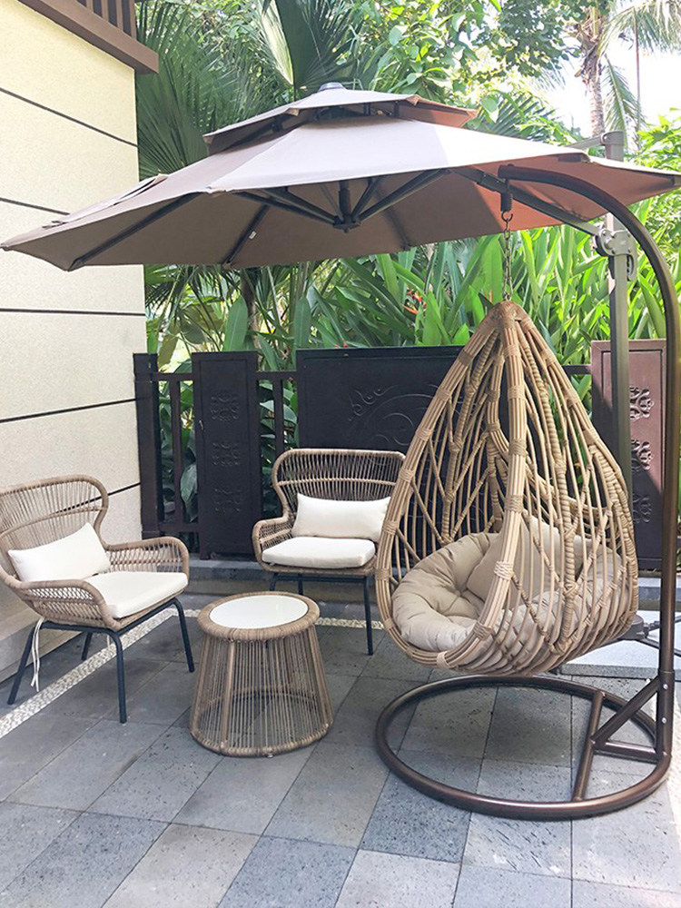 Outdoor Balcony Hanging Chair Basket Bird Nest Home Patio Fujii Chair Bedrooms Sloth rattan Hanging Indoor Rattan-chair swings-Taobao