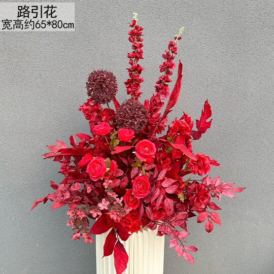 千代兰花排婚庆布置路引花装饰迎宾花花艺婚礼背景仿真绢花仿真花