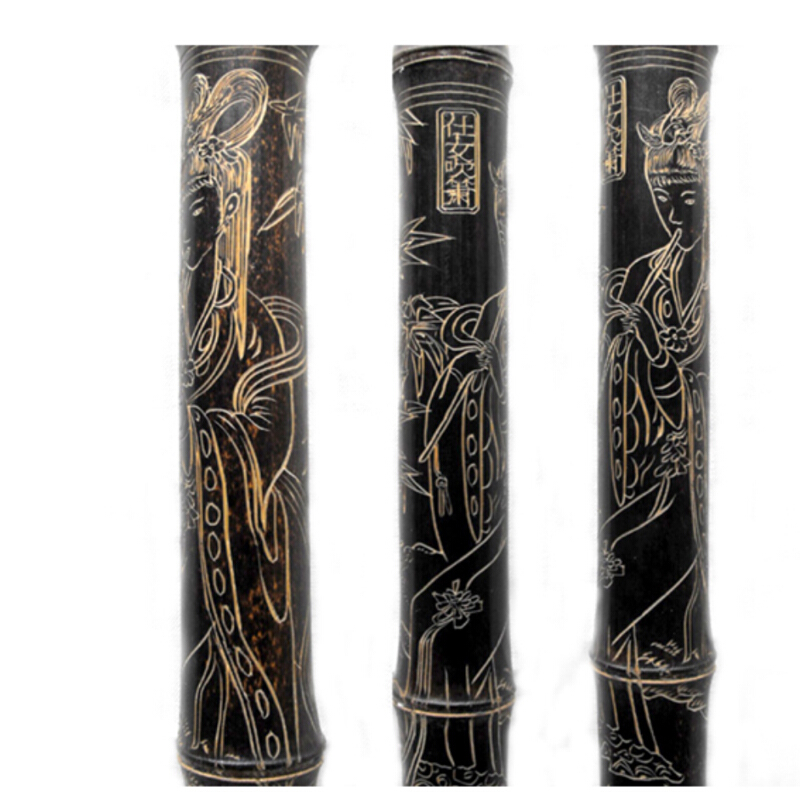 Jade screen flute Flute Purple Bamboo Dongxiao Eight Holes Six Holes Xiao Musical Instruments Professional Play Collection of Purple Bamboo Whole and Xiao Bamboo