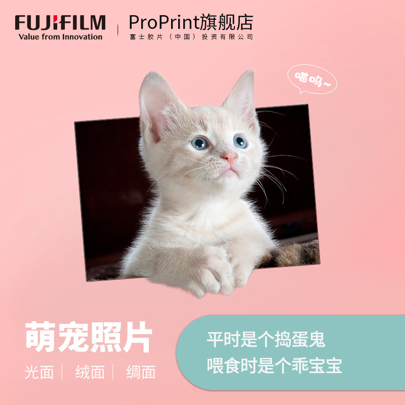Fuji flush with photo-printed photo-washed mobile phone photos Pet Photo Cute Cat Cat Pooch Dippy Hand