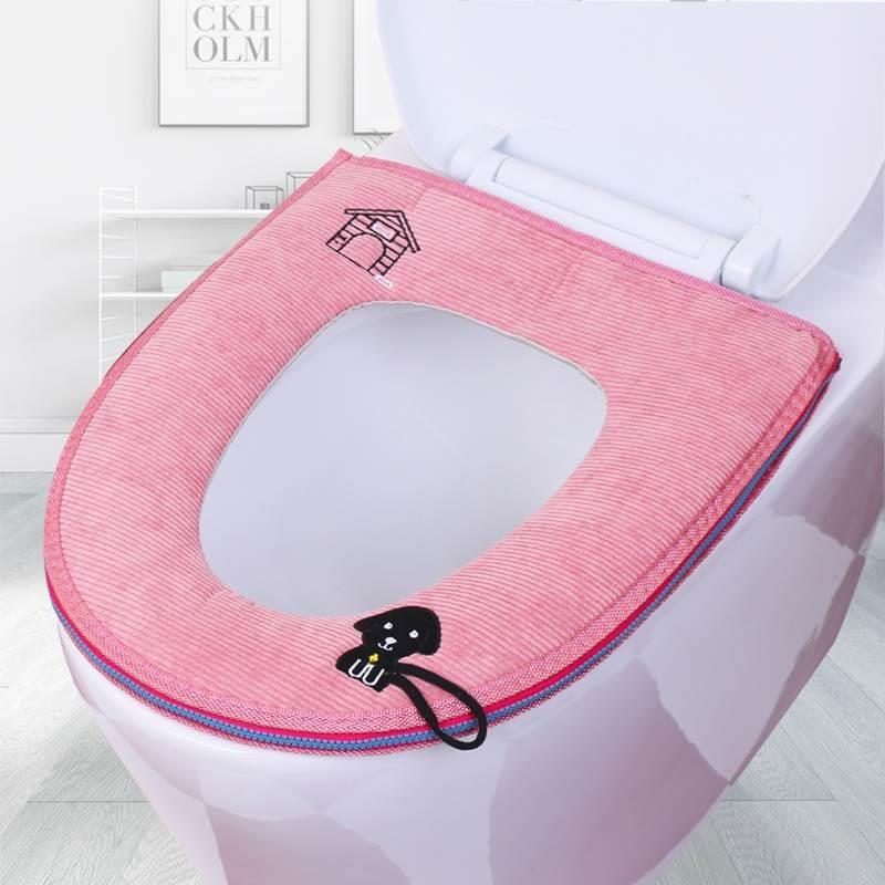 Toilet seat cushion Household four seasons toilet cover thickened plush toilet pad Waterproof ferrule Universal toilet cover cushion