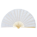 Двусторонний классический танцующий белый складной круглый веер