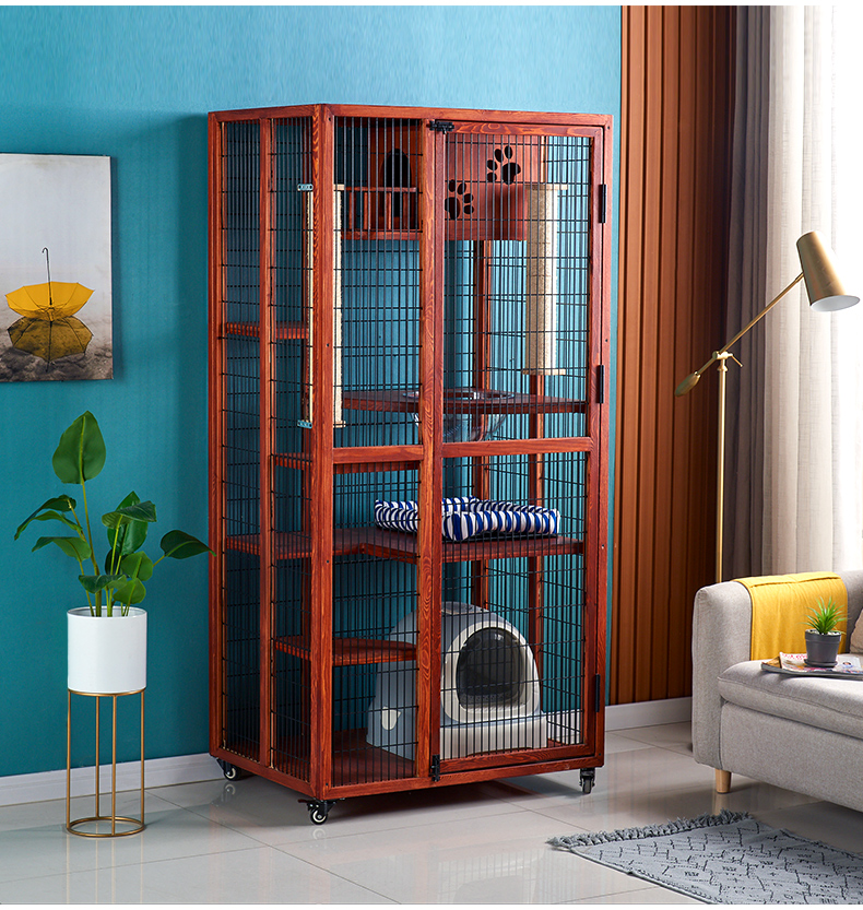 Cat Villa Cage Japanese Cat Cage Three-storey Cat Cage Villa Cat House Luxury Oversized Cat Nest Cat House Cat Paradise