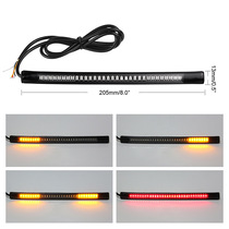 Enlighteer 48SMD Motorcycle Universal Light Bar LED Brakes Light Lights Waterproof Motorcycle License Taillights