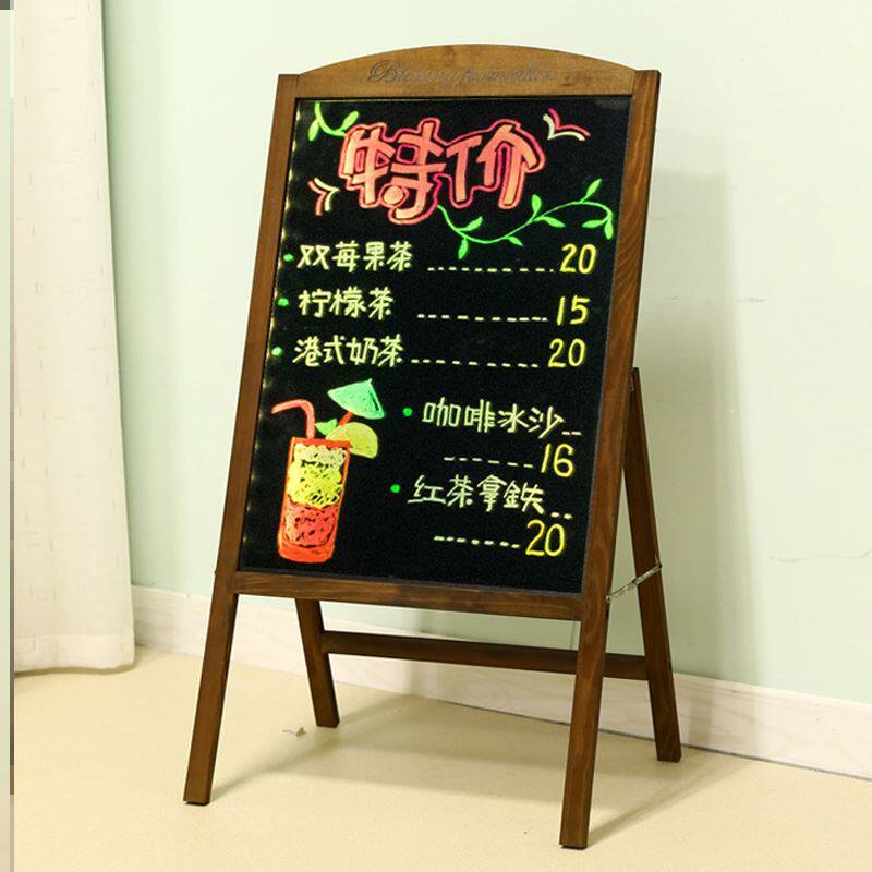 Billboard Display Card Shop Sign Doorway Hotel Menu Handwritten luminous pendulum night Market Small Blackboard-Taobao
