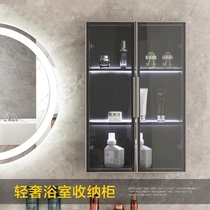 Creative bathroom wall cabinet waterproof toilet hanging wall Wall Wall side hanging cabinet rack washing hand toilet mirror side cabinet