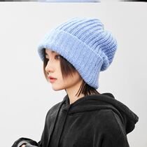 Winter wool cap pointed thread hat autumn and winter Joker short hair hat hip hop loose knit hat men and women big head circumference