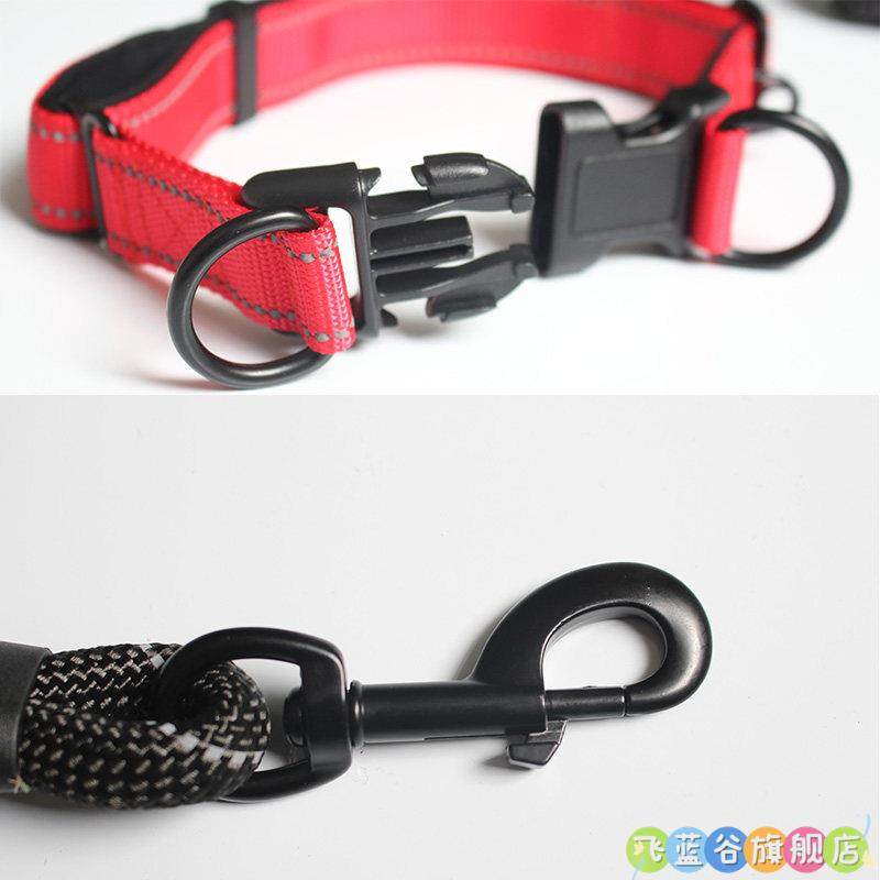 Dog Leash, Dog Collar, Pet Labrador Golden Retriever Anti-Explosion Chain, Small, Medium and Large Dog Collar