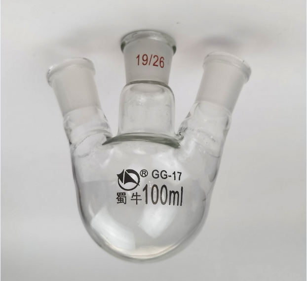 三口烧瓶 19*19*19/100ml 直口斜口烧瓶 GG17玻璃仪器