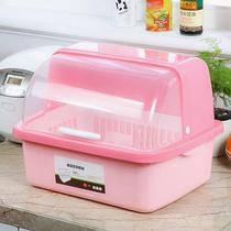 Tableware kitchen plastic cupboard with lid bowl box finishing bowl rack chopsticks storage box dishes large cage drain