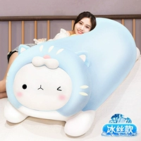 Кошка и кролик. Синий (модель ледяного шелка)