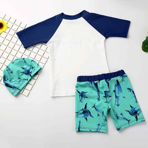 Детский мальчик детские детские плавающие костюмы носить кепки