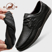 Male Sheep Casual Leather Shoes Leather Business Soft Leather Soft Bottom Father Dad Dad Shoes 2022 New Summer Mens Shoes