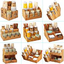 Disposable paper cup storage shelf milk tea shop take Cup divider cafe bar desktop multifunctional cup holder commercial