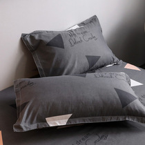Chen set is sinking and the whole head is covered with pillowcases and pillow cases. A pair of autumn washed cotton brushed modern and simple.