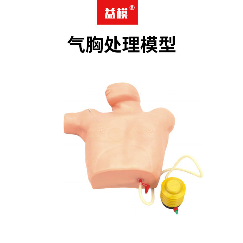 益模 气胸处理模型 医生护士胸穿减压训练手术操作训练教具 淋巴结穿刺仿真人体模型 半身