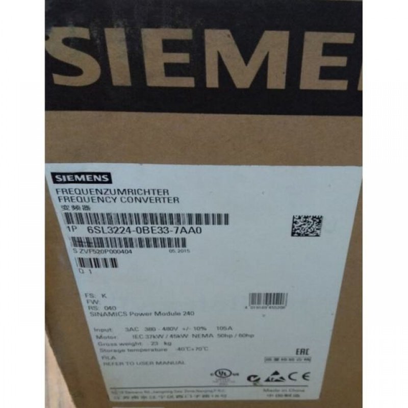 6SL3224-0BE33-7AA0 6SL3224-0BE33-7AA0 Siemens G120 frequency converter A grade filter 6SL32240BE337AA0