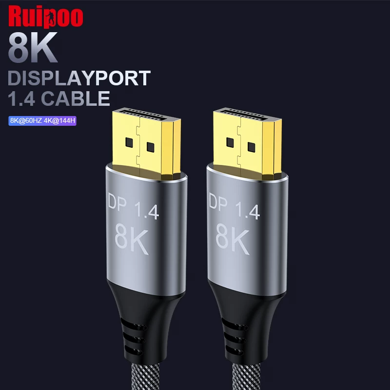 [DisplayPort 1.4 1.2 Кабель монитор 144Гц 60Гц 8K 4K HDR DP реклама]