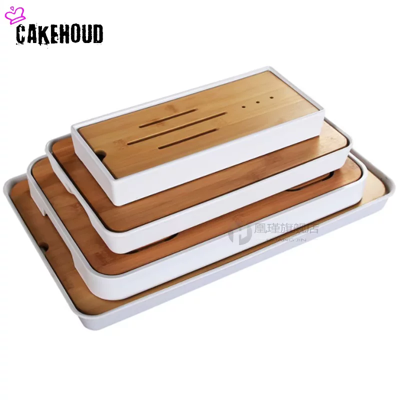 Китайская простая сухая бамбуковая чайная поднос меламиновый небольшой чайный стол