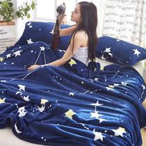 Soft Warm Coral Fleece Blanket Winter Sheet Bedspread Sofa