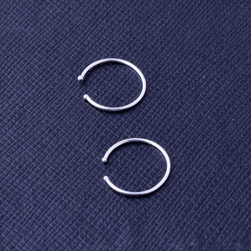 Piercing ornament plain silver ring nose ring 925 nose