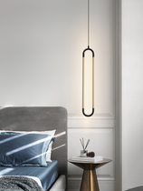  Bedroom bedside table small chandelier Minimalist postmodern simple Nordic light luxury style long-term atmosphere Living room background wall