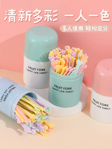 Вилка для фруктов, одноразовый пластиковый десертный комплект
