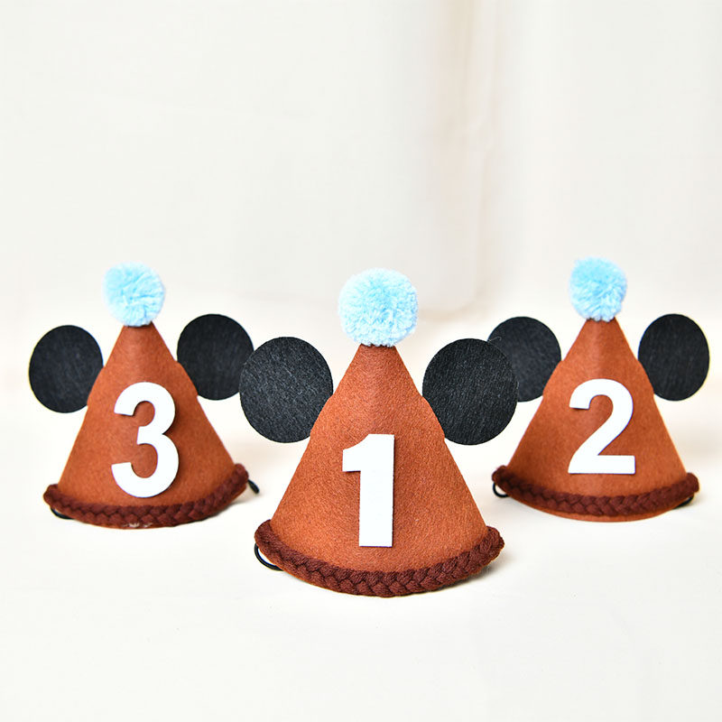 Children's 100th birthday party hat Korean version of the shooting creative props party funny non-woven hat