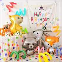 Cute Cartoon Balloon Child Birthday Decoration Party Baby Cartoon Animal Balloon Aluminum Film Scene Arrangement
