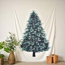 Nordic net red ins little clear new Christmas tree hanging cloth decoration brief background cloth Christmas present folk hangover tapestry