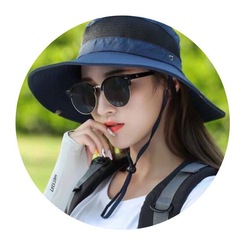 Outdoor hiking mountaineering hat children Summer anti-UV Ladies sunbeds Folding Sun Sun Sunscreen Fisherman Hat