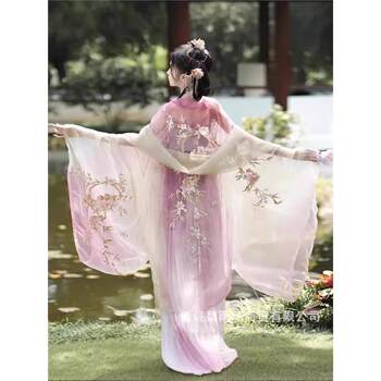 Hanfu original female peach blossom god heavy industry thorn