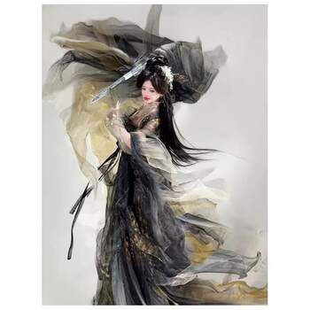Cool royal sister style hanfu female heavy industry thorn