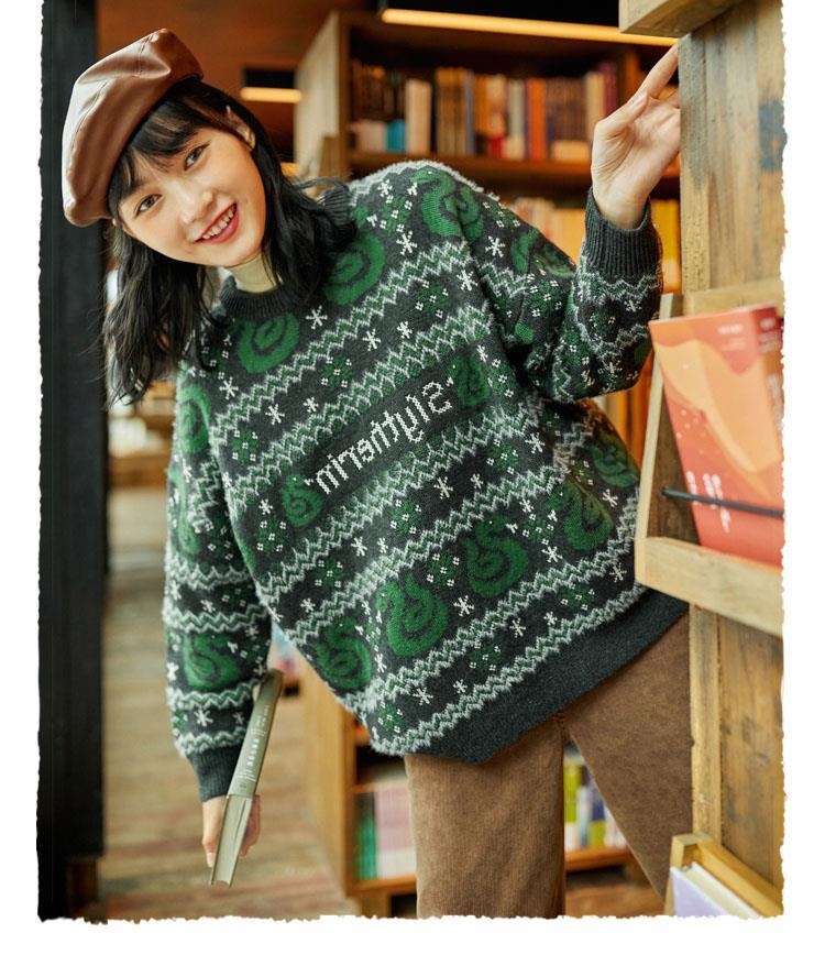 (Harry Potter Joint) Knitted Shirt 2021 Fall/Winter New Women's Retro Academic Sweater Coat