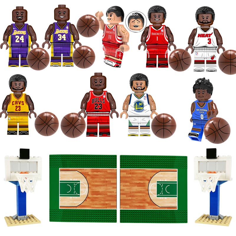 Copa Lego Assembled Building Block Man Basketball Star Curry James NBA Star Compatible Model Toy