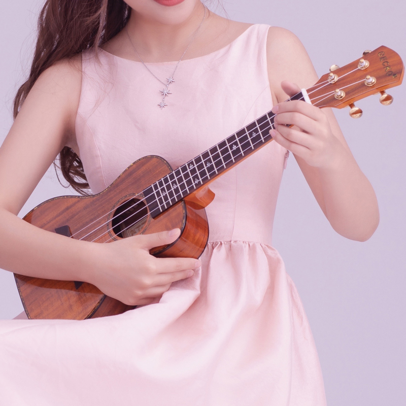 GECKO ukulele beginner entry veneer acacia wood 23 inch small guitar girl child ukulele
