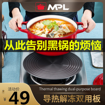 Gas stove heat conduction plate Gas stove heat conduction plate Anti-burning black pot Enamel pot pot bottom household protective pot plate thawing