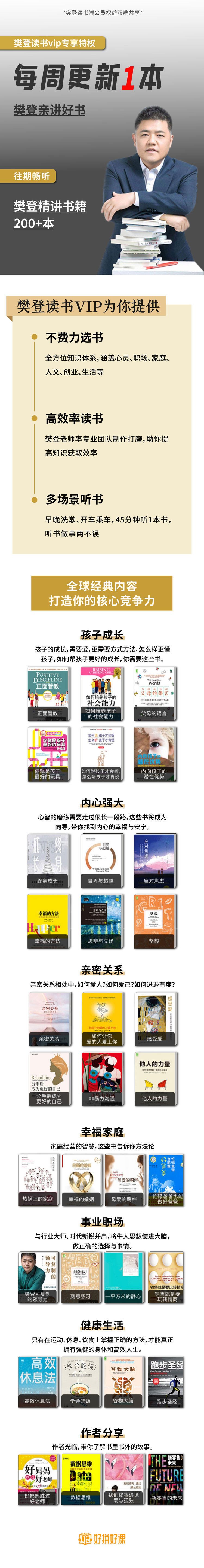 樊登读书会 VIP会员年卡 2年卡 双重优惠折后¥335秒冲