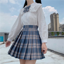 jk doll collar student shirt 2021 spring season new Japanese girl sweet bubble sleeve lace bottoming shirt