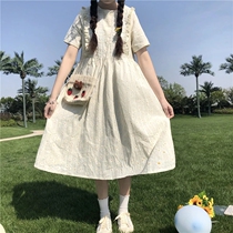 College-style small man dress summer new design sense niche floral skirt 2021 new spring model is thin