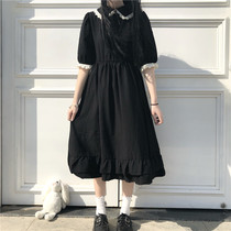 Skirt 2021 new spring style college style small black skirt summer small man waist thin temperament dress woman