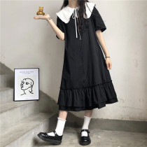 Japanese shirt skirt small fresh sweet dress summer 2021 new skirt female student Mori midi skirt