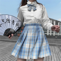 JK uniform skirt genuine Japanese school supply sense class uniform maiden gentle one knife full set New Years plaid skirt set female original